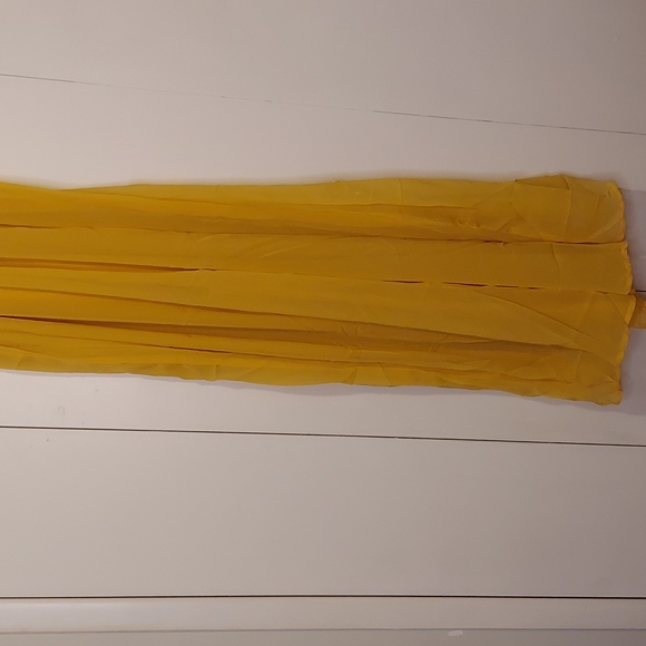 Ashley Stewart Halter Overlay Wide Leg Jumpsuit Size 14 NWT Nugget Gold - Picture 4 of 15